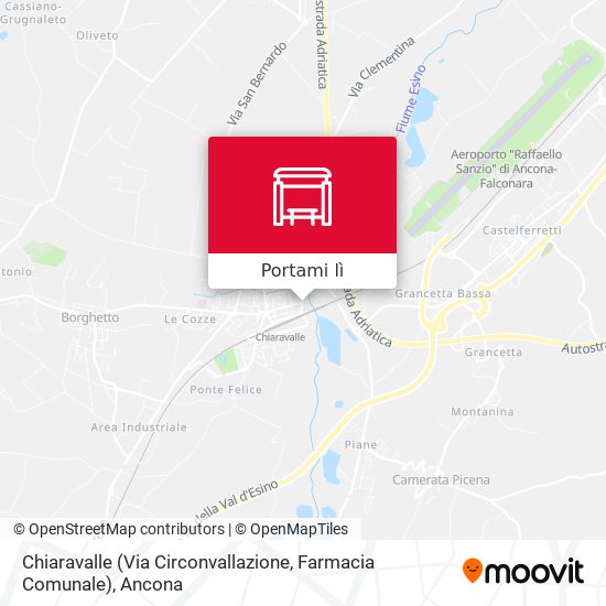 Mappa Chiaravalle (Via Circonvallazione, Farmacia Comunale)