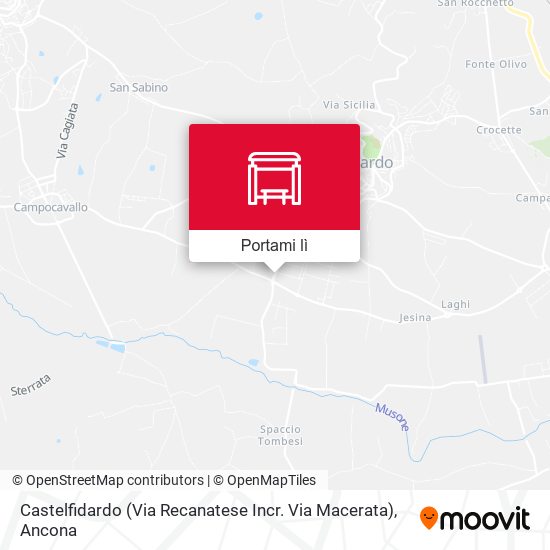 Mappa Castelfidardo (Via Recanatese Incr. Via Macerata)