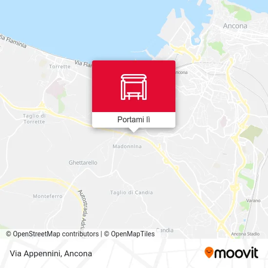 Mappa Via  Appennini