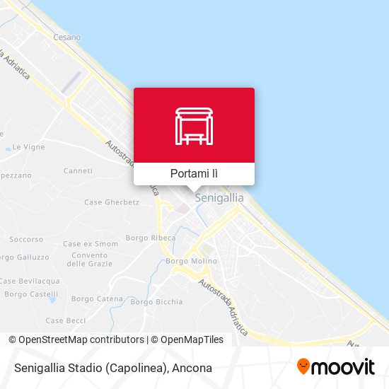 Mappa Senigallia Stadio (Capolinea)