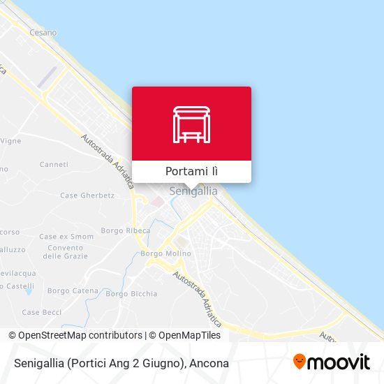 Mappa Senigallia (Portici Ang 2 Giugno)