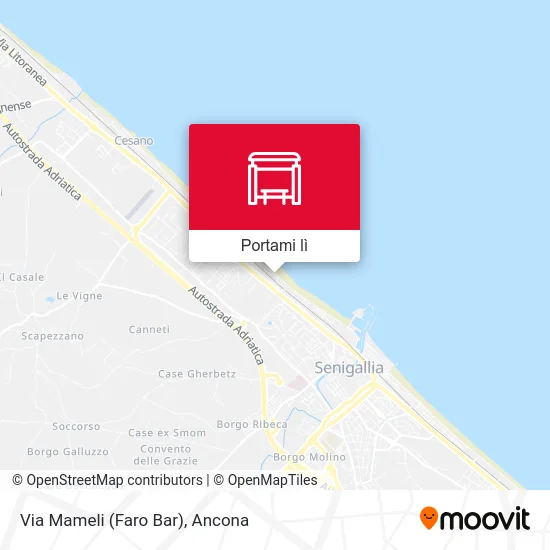 Mappa Via Mameli (Faro Bar)