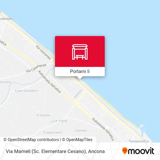 Mappa Via Mameli (Sc. Elementare Cesano)