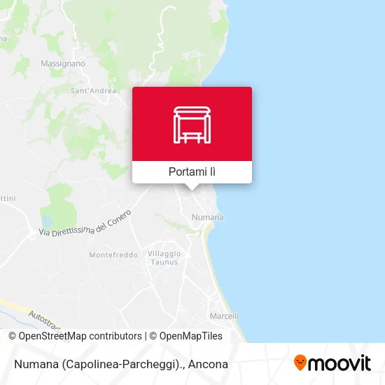Mappa Numana (Capolinea-Parcheggi).