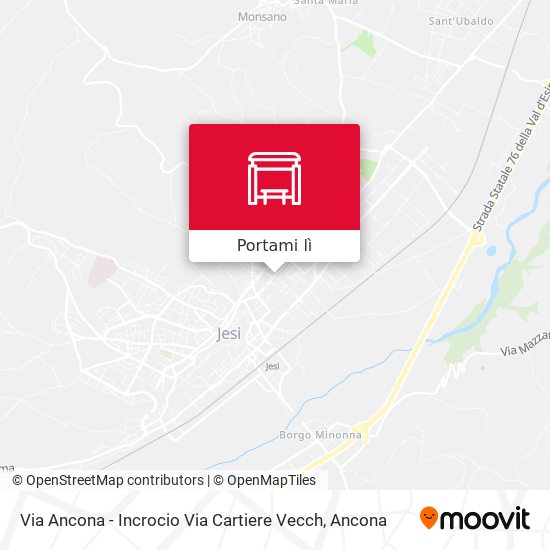 Mappa Via Ancona - Incrocio Via Cartiere Vecch