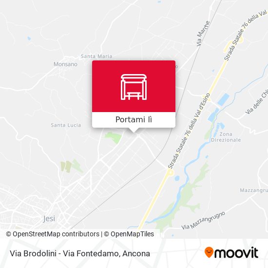 Mappa Via Brodolini - Via Fontedamo