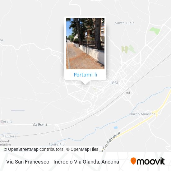 Mappa Via San Francesco - Incrocio Via Olanda