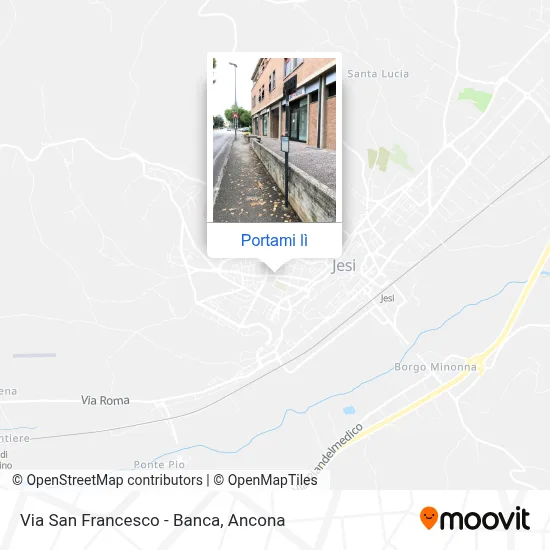 Mappa Via San Francesco - Banca