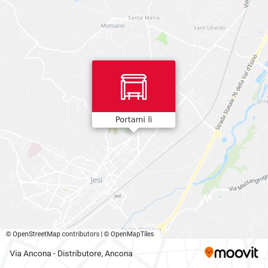Mappa Via Ancona - Distributore