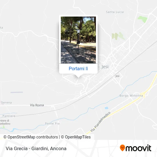 Mappa Via Grecia - Giardini