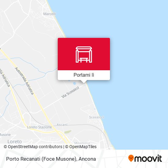Mappa Porto Recanati (Foce Musone)