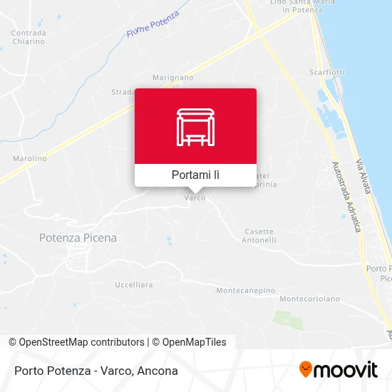 Mappa Porto Potenza - Varco