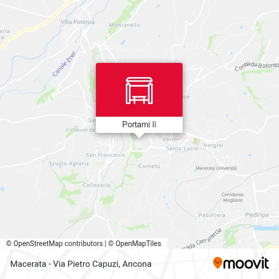 Mappa Macerata - Via Pietro Capuzi