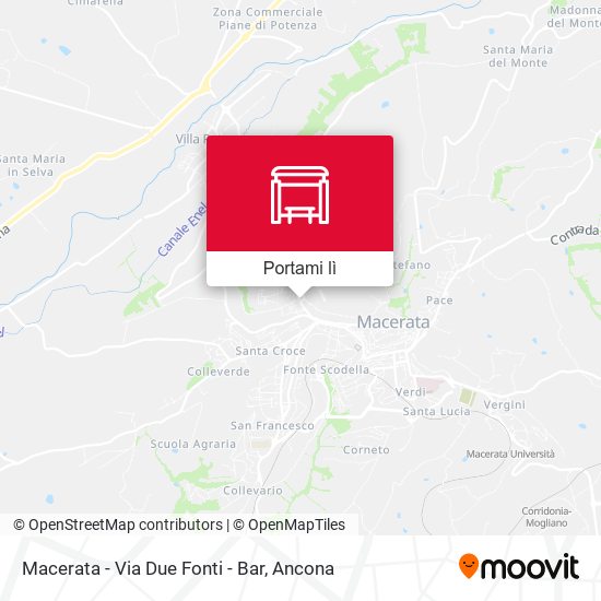 Mappa Macerata - Via Due Fonti - Bar
