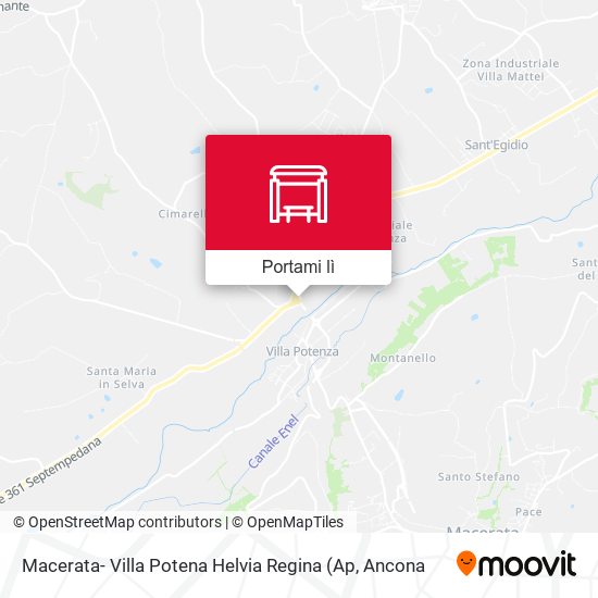 Mappa Macerata- Villa Potena Helvia Regina