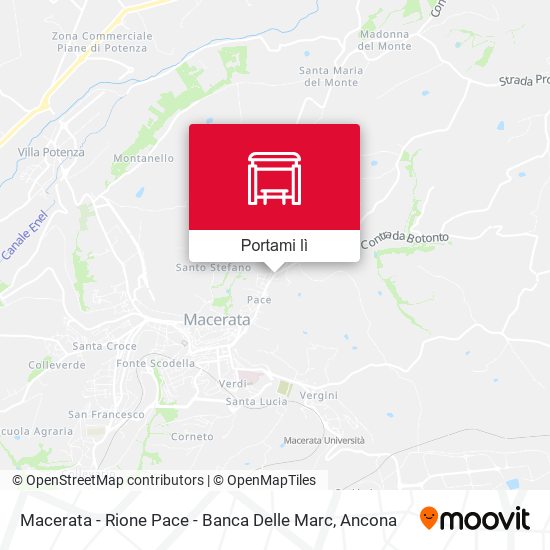 Mappa Macerata - Rione Pace - Banca Delle Marc