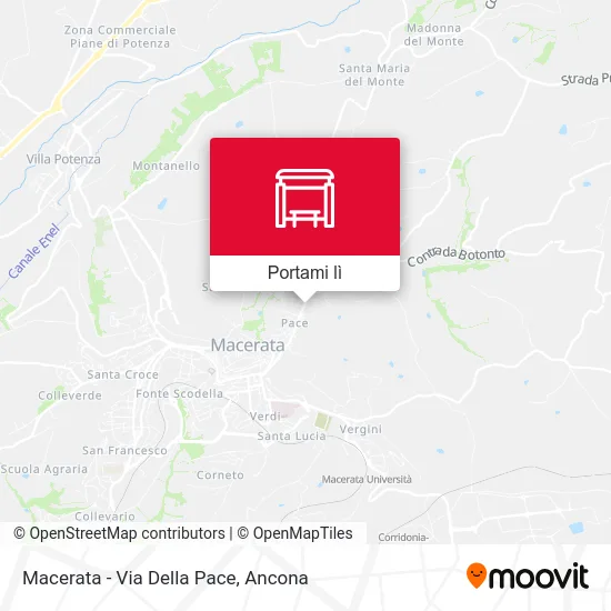 Mappa Macerata - Via Della Pace