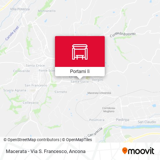 Mappa Macerata - Via S. Francesco