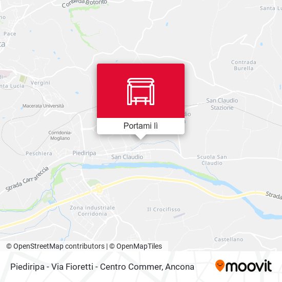 Mappa Piediripa - Via Fioretti - Centro Commer