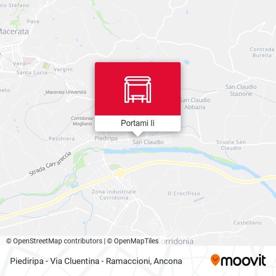 Mappa Piediripa - Via Cluentina - Ramaccioni
