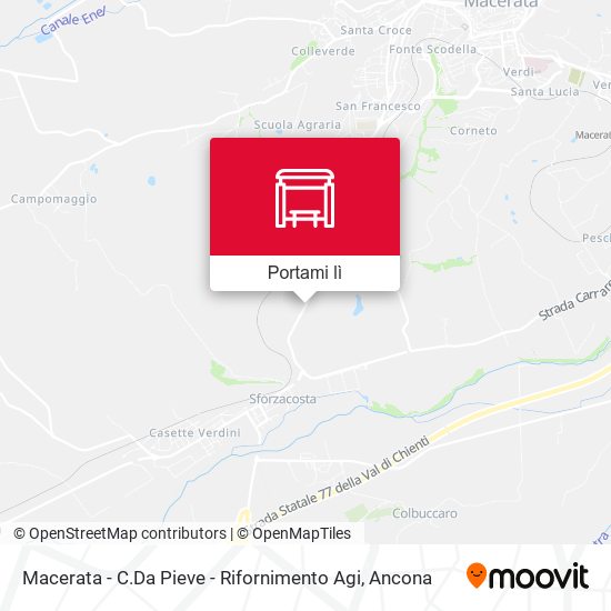 Mappa Macerata - C.Da Pieve - Rifornimento Agi