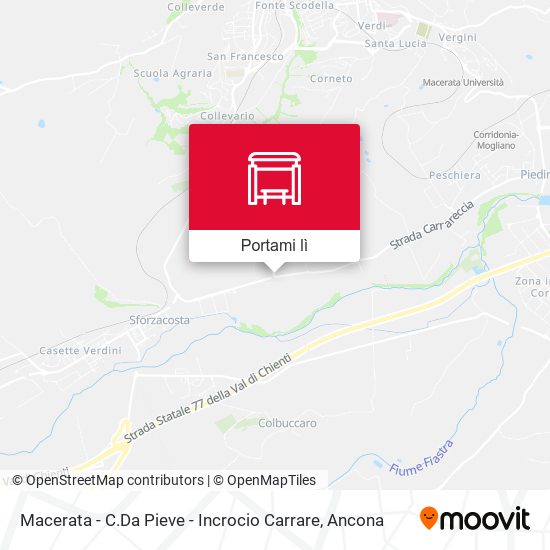 Mappa Macerata - C.Da Pieve - Incrocio Carrare