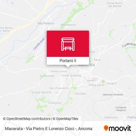 Mappa Macerata - Via Pietro E Lorenzo Cioci -