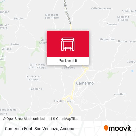 Mappa Camerino Fonti San Venanzo