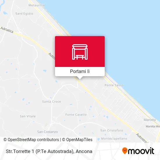 Mappa Str.Torrette 1 (P.Te Autostrada)