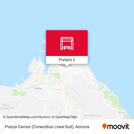 Mappa Piazza Cavour (Conerobus Linee Sud)