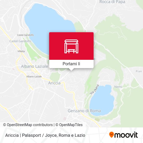 Mappa Ariccia | Palasport / Joyce