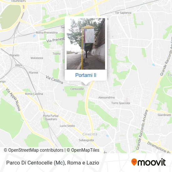 Mappa Parco Di Centocelle (Mc)