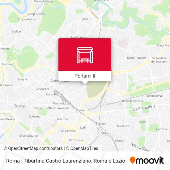 Mappa Roma | Tiburtina Castro Laurenziano