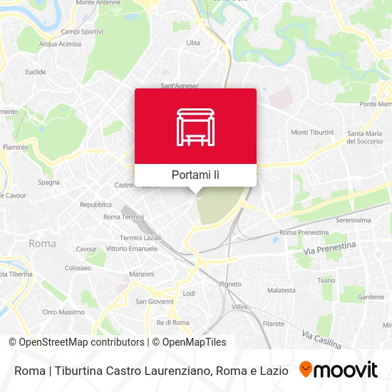 Mappa Roma | Tiburtina Castro Laurenziano