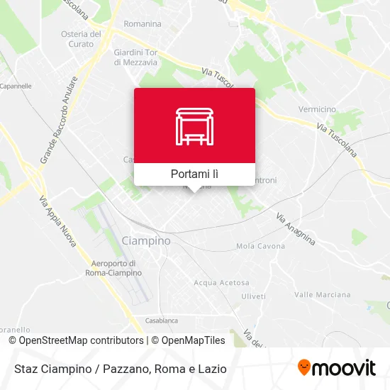 Mappa Staz Ciampino / Pazzano