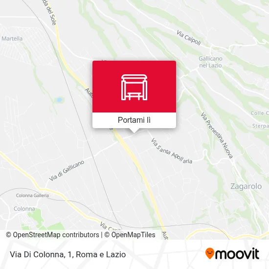 Mappa Via Di Colonna, 1