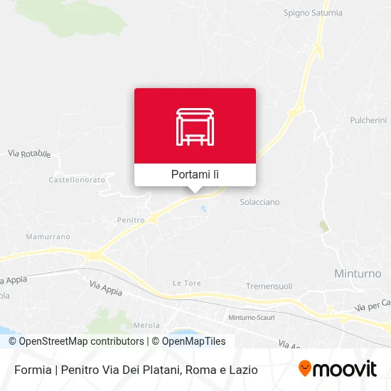 Mappa Formia | Penitro Via Dei Platani