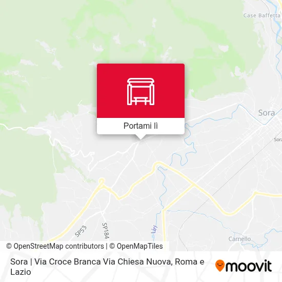 Mappa Sora | Via Croce Branca Via Chiesa Nuova