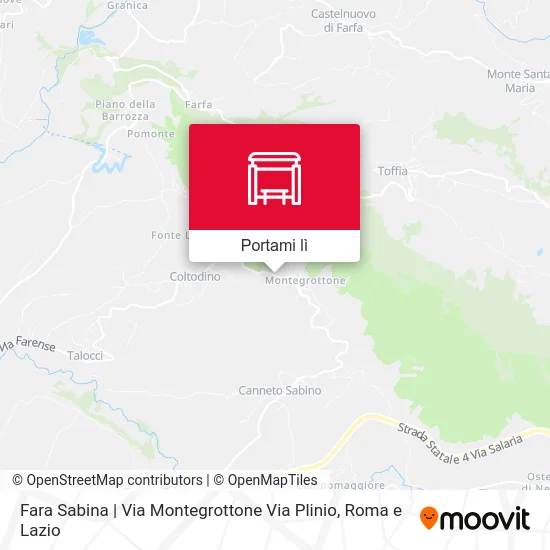 Mappa Fara Sabina | Via Montegrottone Via Plinio