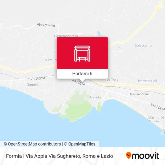 Mappa Formia | Via Appia Via Sughereto