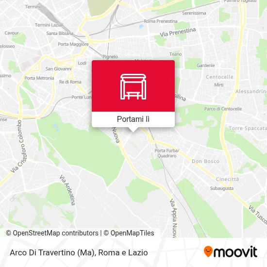Mappa Arco Di Travertino (Ma)