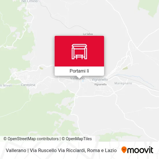 Mappa Vallerano | Via Ruscello Via Ricciardi