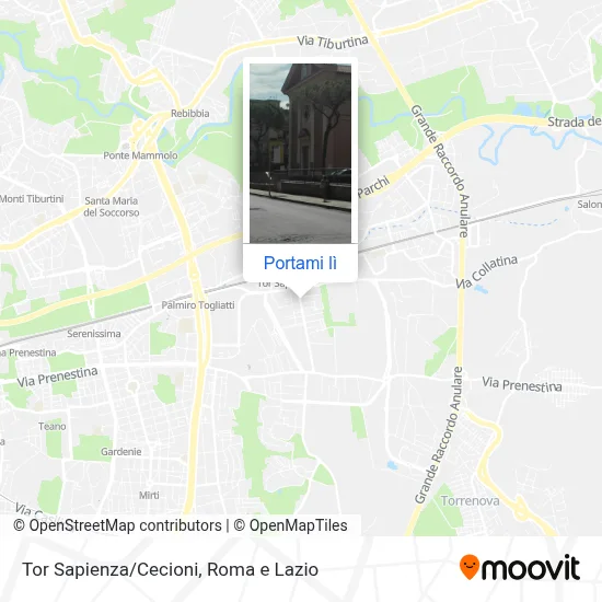 Mappa Tor Sapienza/Cecioni