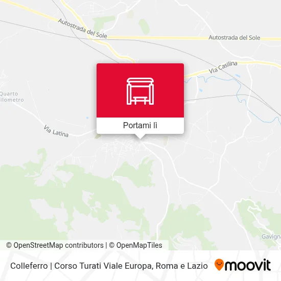 Mappa Colleferro | Corso Turati Viale Europa
