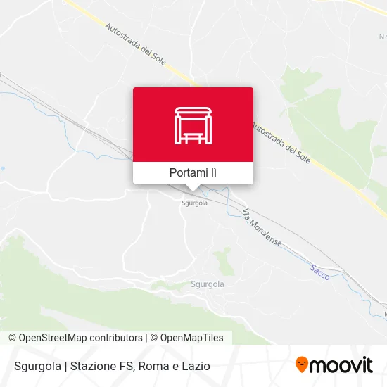 Mappa Sgurgola | Stazione FS