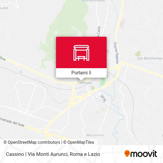 Mappa Cassino | Via Monti Aurunci