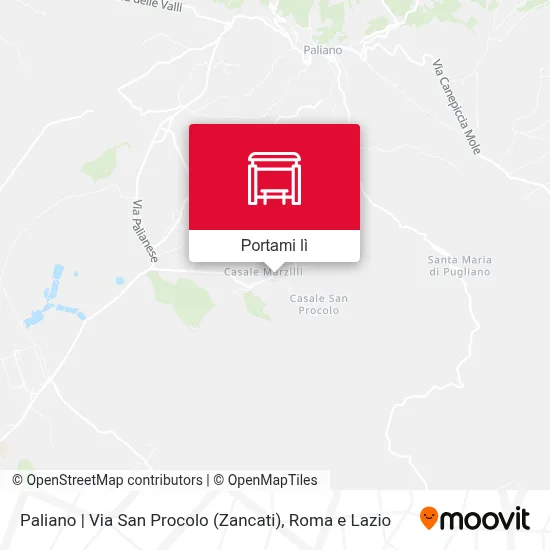 Mappa Paliano | Via San Procolo (Zancati)