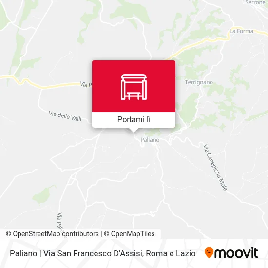 Mappa Paliano | Via San Francesco D'Assisi