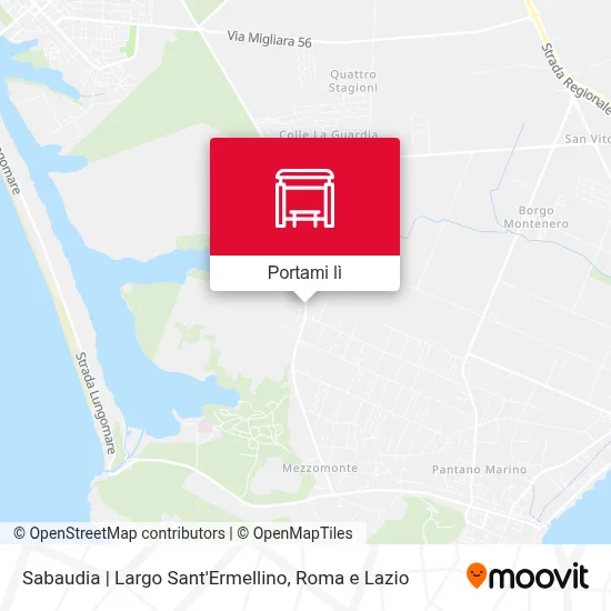 Mappa Sabaudia | Largo Sant'Ermellino