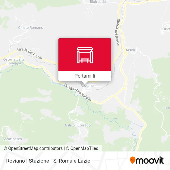 Mappa Roviano | Stazione FS
